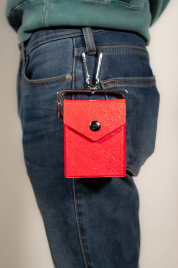Hero Red Deck Box + Belt Loop - Hard Shell Faux Leather-9