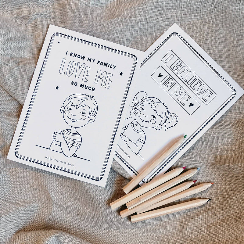 The Creative Sprout - Affirmation Colouring Pages – Mindfulness Activity - Ages 4+-4