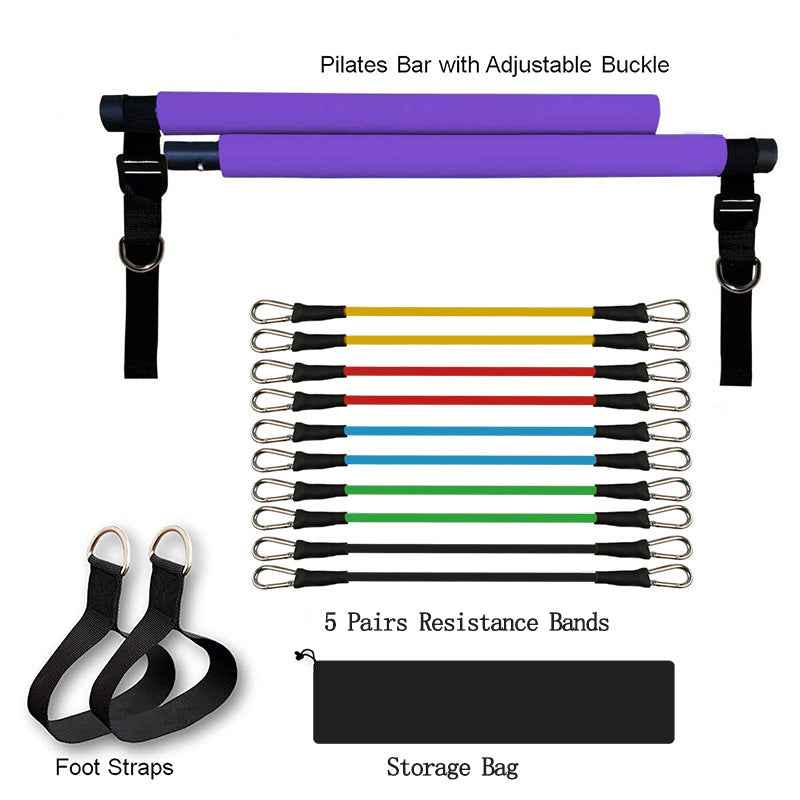 Portable Resistance Bands Set – Fitness, Yoga & Pilates Home Workout Equipment-2