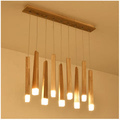 Nordic Wood Matchstick Pendant Light-2