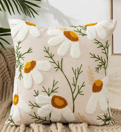Decorative Floral Embroidered Pillow Cover-23