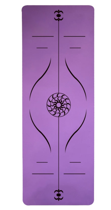 Yoga Mat Posture Line Non-Slip TPE Fitness Mat – Beginner Support &amp; Alignment Guide-16
