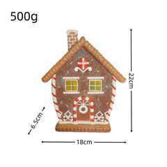 Christmas Gingerbread Man Decoration - Light-Up Holiday Resin Figurine-4