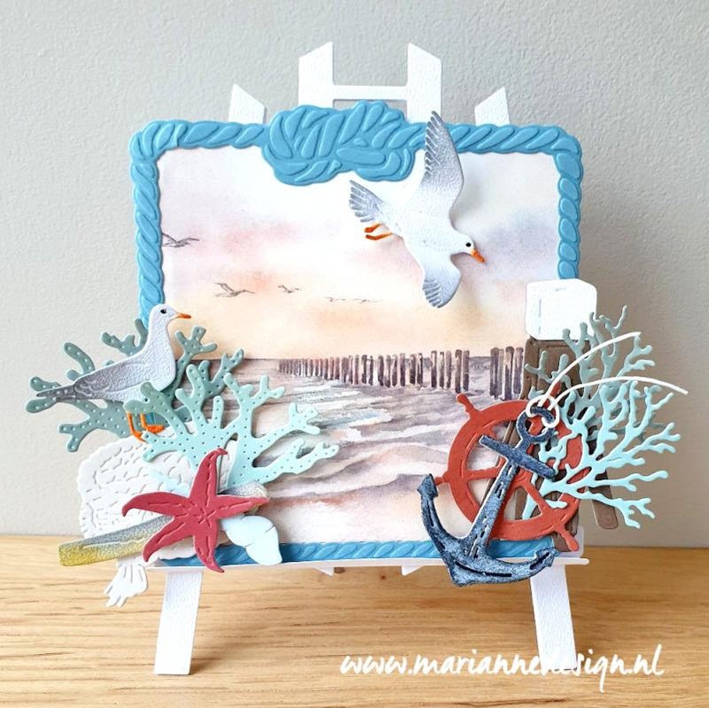 Troquel Marianne Design Creatables - Poste de playa y gaviotas de Tiny-2
