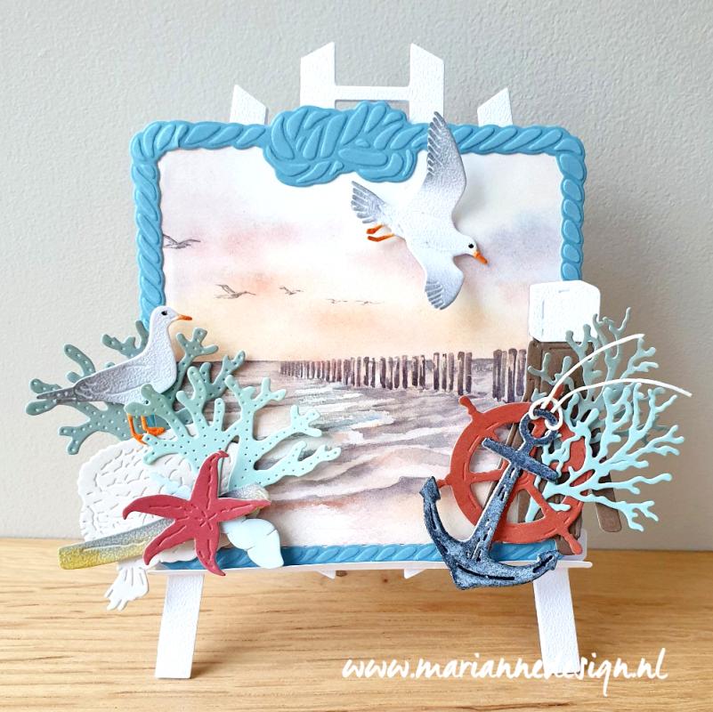 Troquel Marianne Design Creatables - Poste de playa y gaviotas de Tiny-2