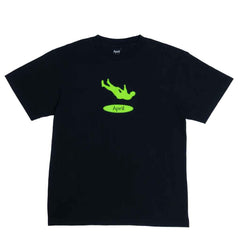 April Skateboards 'Man Down' Tee - Black/Green-1