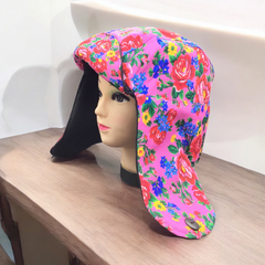 Pink Kookum Hat with Drop-Down Ears-4