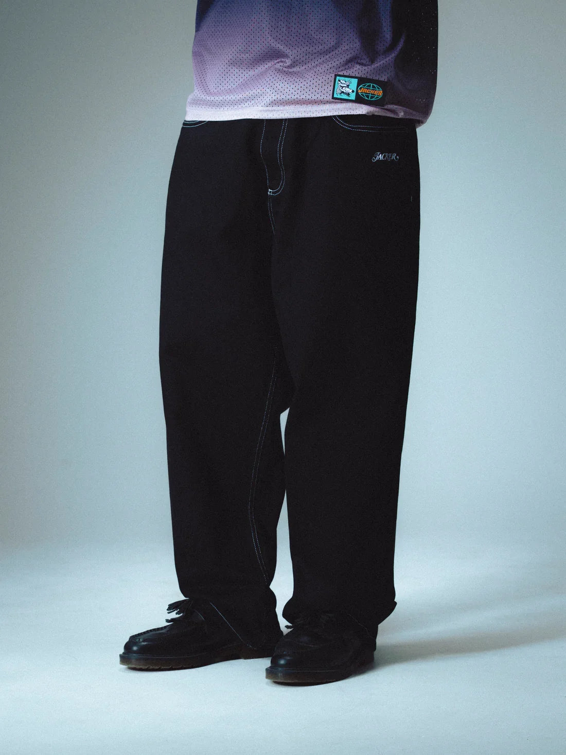 Jacker 'Classic' Denim Baggy Pants - Black-4