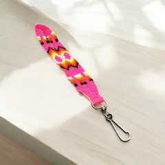 Pink Native American Style Wrist Lanyard-1