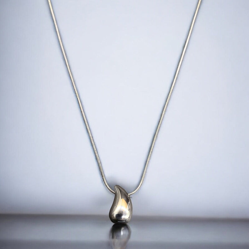 Drop Stainless Steel Necklace Pendants With Long Chain-2