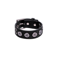 Fallen 'Rivet Logo' Cuff Bracelet - Black/Silver-1