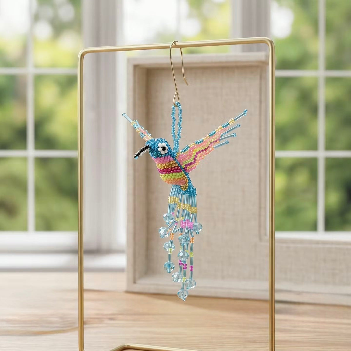 Blue Beaded Humming Bird-5