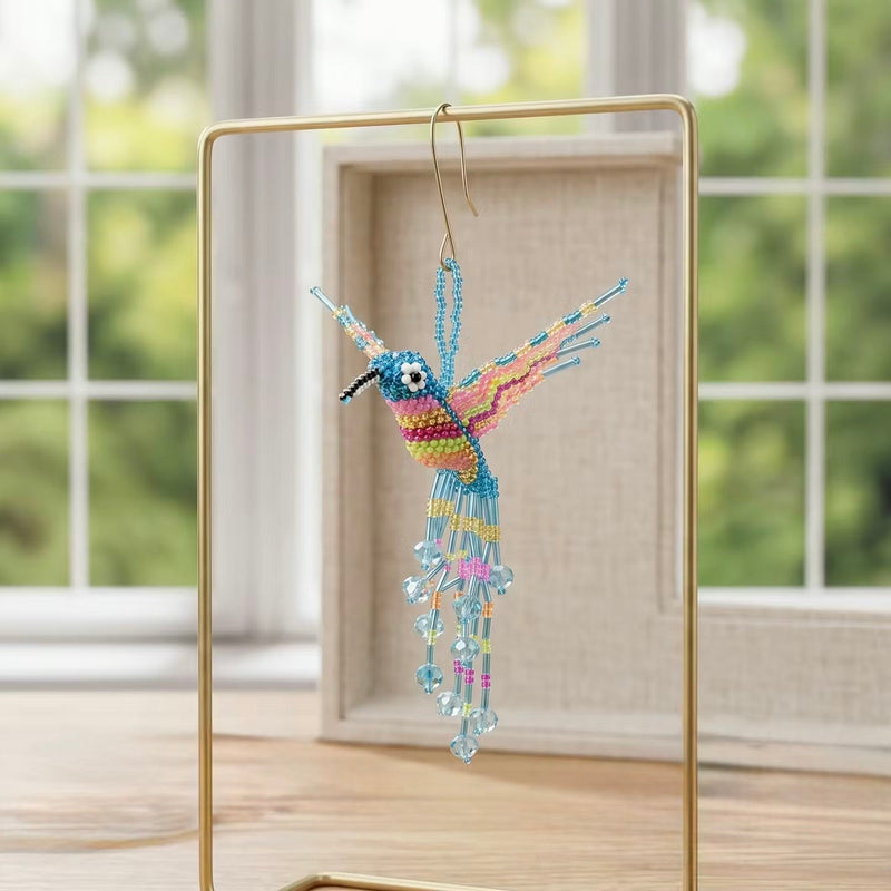 Blue Beaded Humming Bird-5