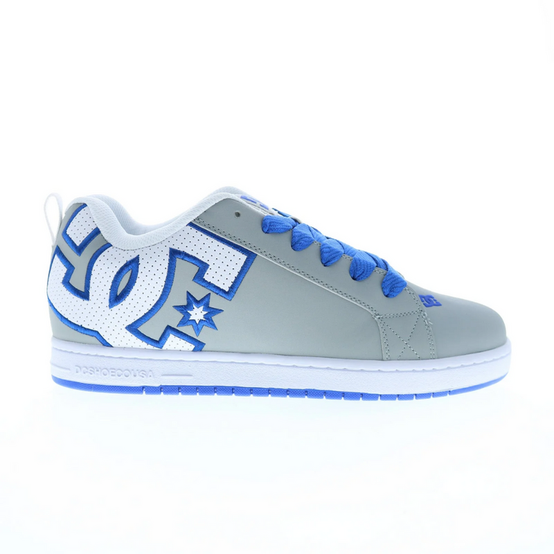DC Shoes 'Court Graffik' Shoes - Grey/Blue/White-1
