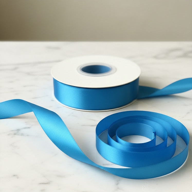 30 Meter Double Face Blue #325 Ribbon Roll-1