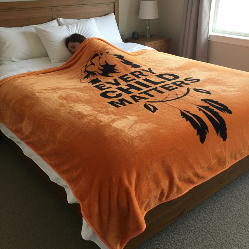ULTRA SOFT LUXURY PLUSH BLANKET (every child matters howling wolf-3