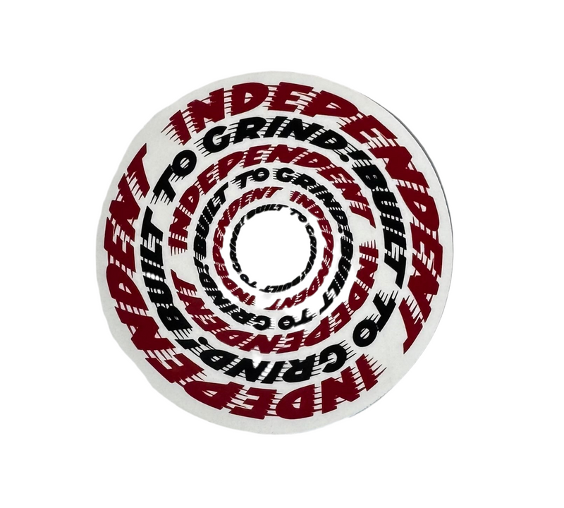 Independent 'Wheel' Sticker - Black/Red-1