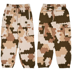 Red Dragon 'Polygon' Cargo Sweatpants - Sand/Camo-1