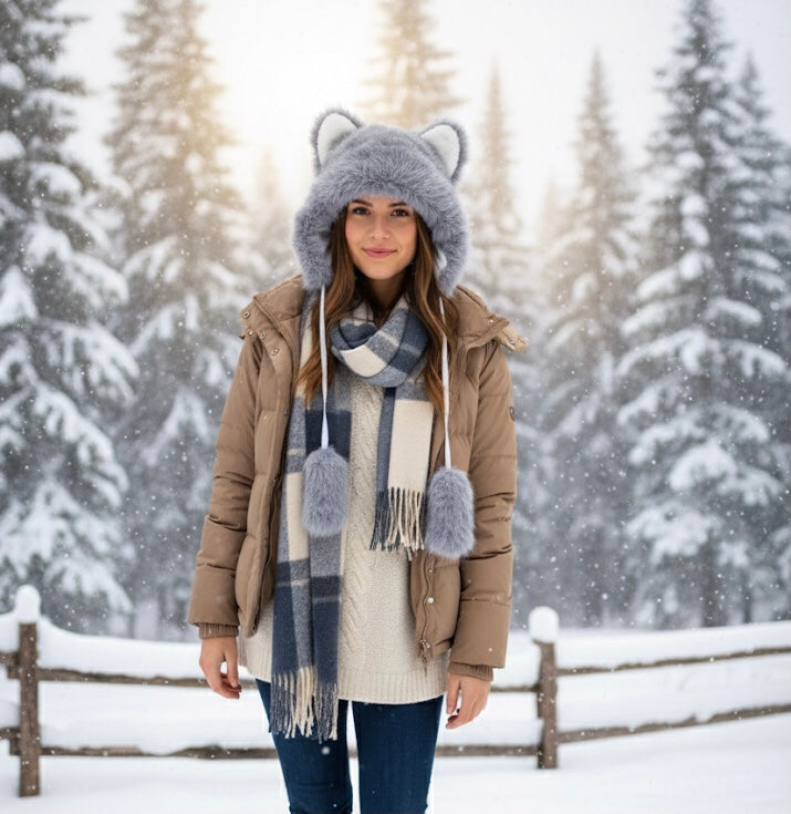 Soft Plush Hat(Wolf)-1