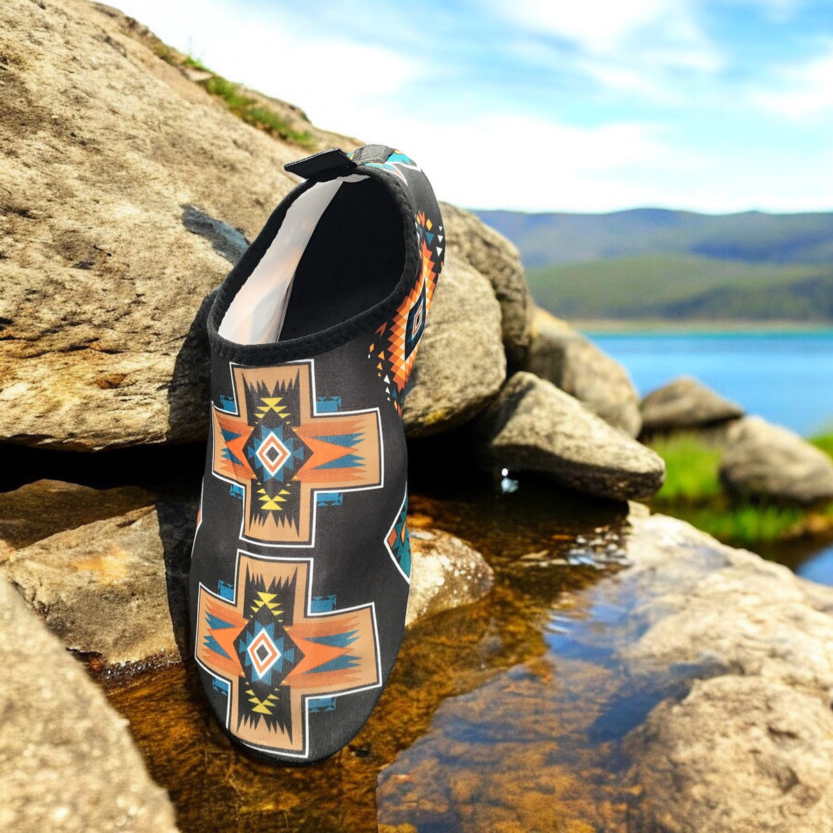 Obsidian Wave Aqua Flats-2