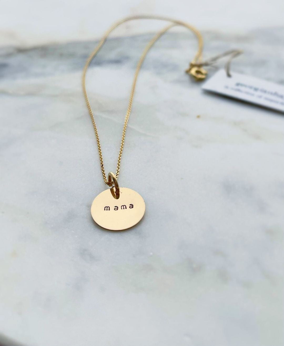 14K Gold Filled "Mama" Necklace-1