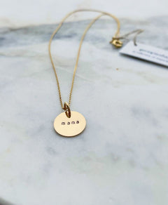 14K Gold Filled "Mama" Necklace-1