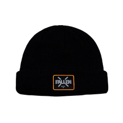 Fallen 'Curb' Beanie - Black/Orange-1