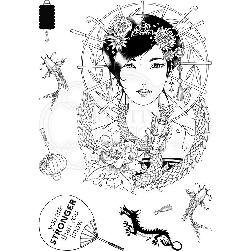 Oriental Princess A5 Clear Stamp Set-5