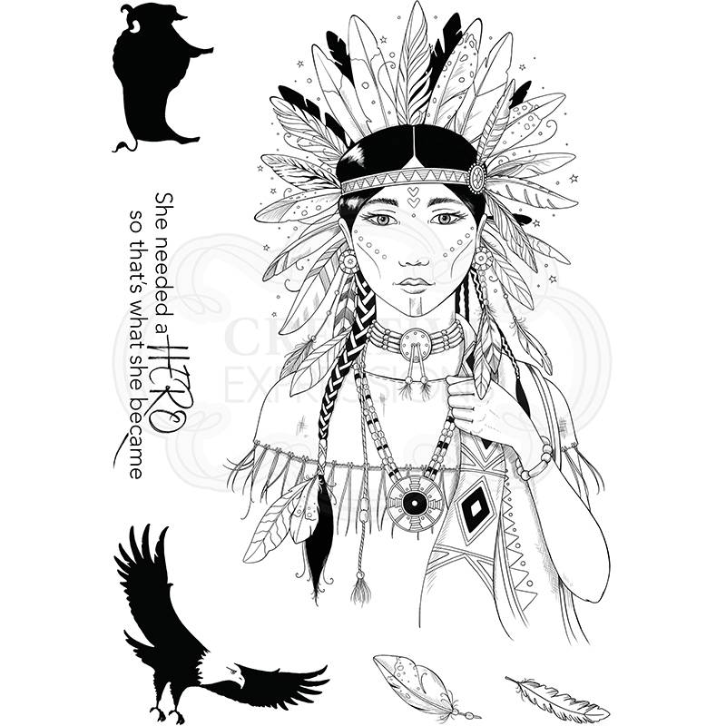 Spirit Warrior A5 Clear Stamp Set-5