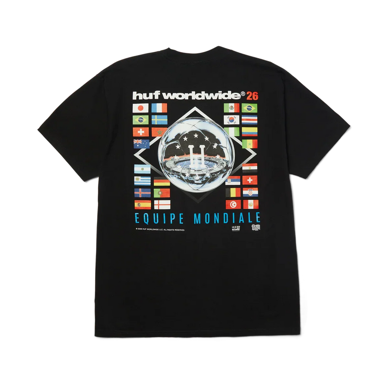 HUF 'Equipe Mondiale' Tee - Black-2