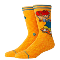 Stance x Rocket Power 'Sam And Twister' Crew Socks - Orange-1