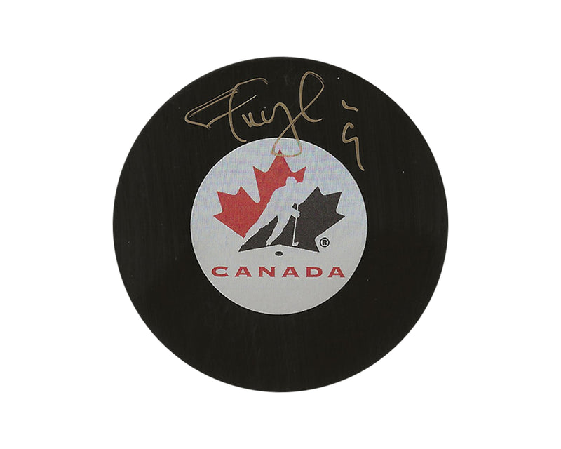 Palet de hockey dédicacé Shayne Corson Équipe Canada Modèle autographié-1