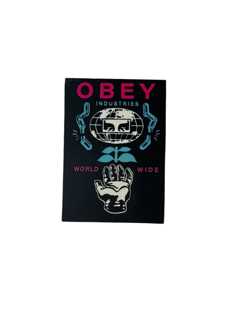 Obey 'Industries' Sticker - Pink-1