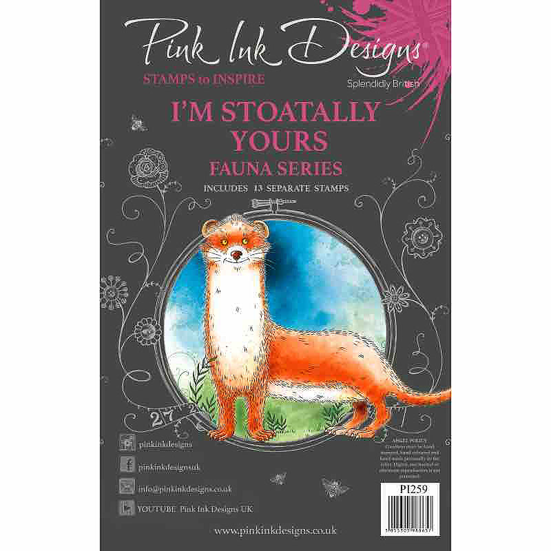 Pink Ink Designs Stoatally Yours 6 in x 8 in Clear Stamp Set-1