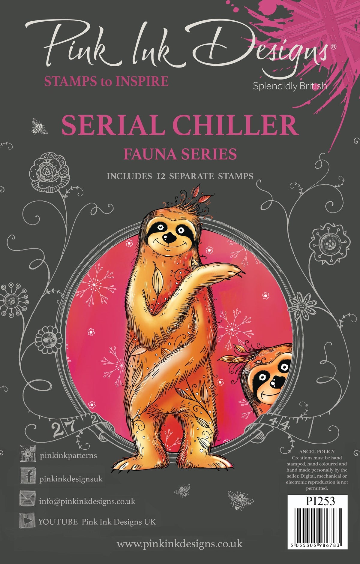 Pink Ink Designs Serial Chiller 6 in x 8 in Clear Stamp Set-1