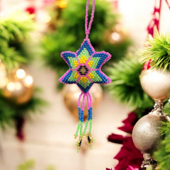 Handmade Beaded Sea Glass Star-1