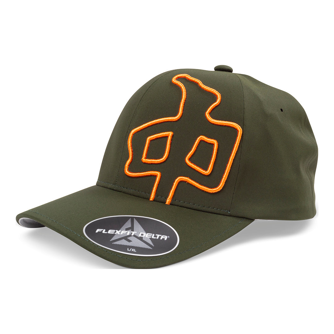 Red Dragon 'Delta Bleed' Flexfit Cap - Green/Orange-1
