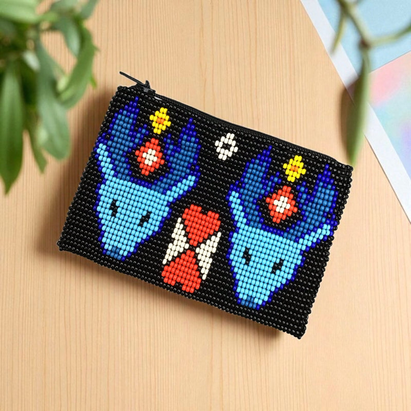 Bull Beaded coin purse-1