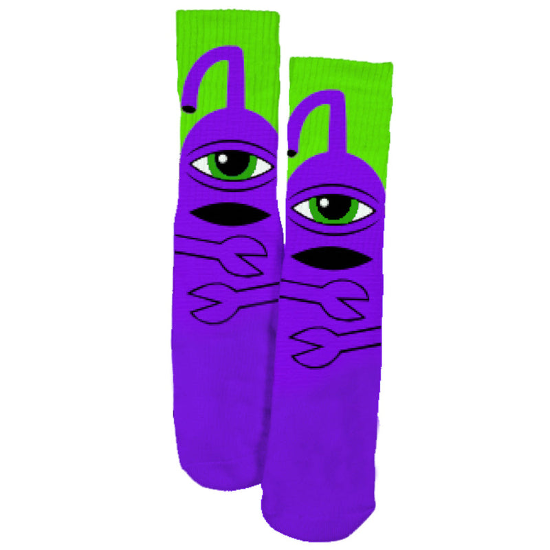 Toy Machine 'Sect Hug' Crew Socks - Purple-1