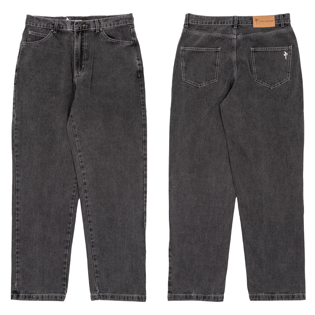 Red Dragon 'Franklin' Baggy Jeans - Grey-1