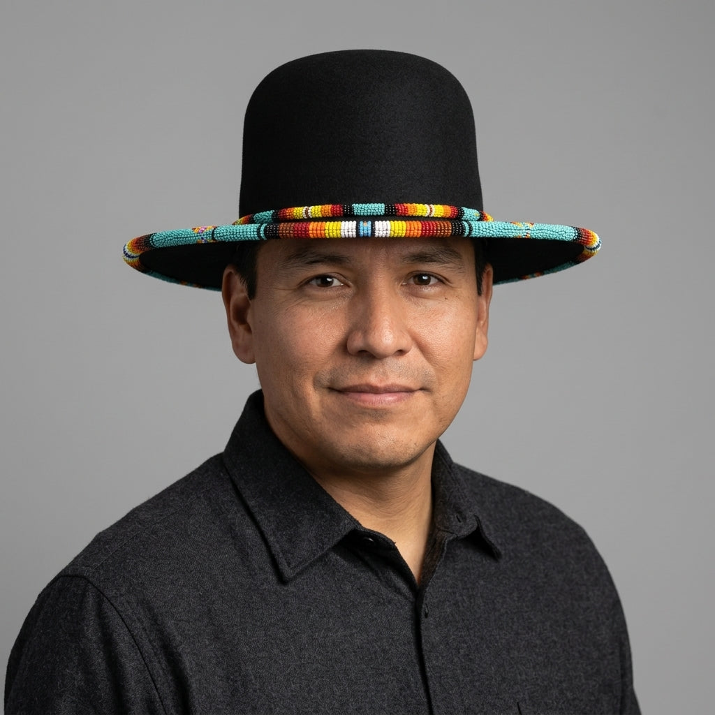 Size-58 Handmade Beaded Hat-4