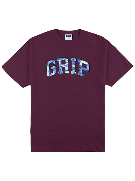 Classic Grip 'Porcelain' Tee - Burgundy