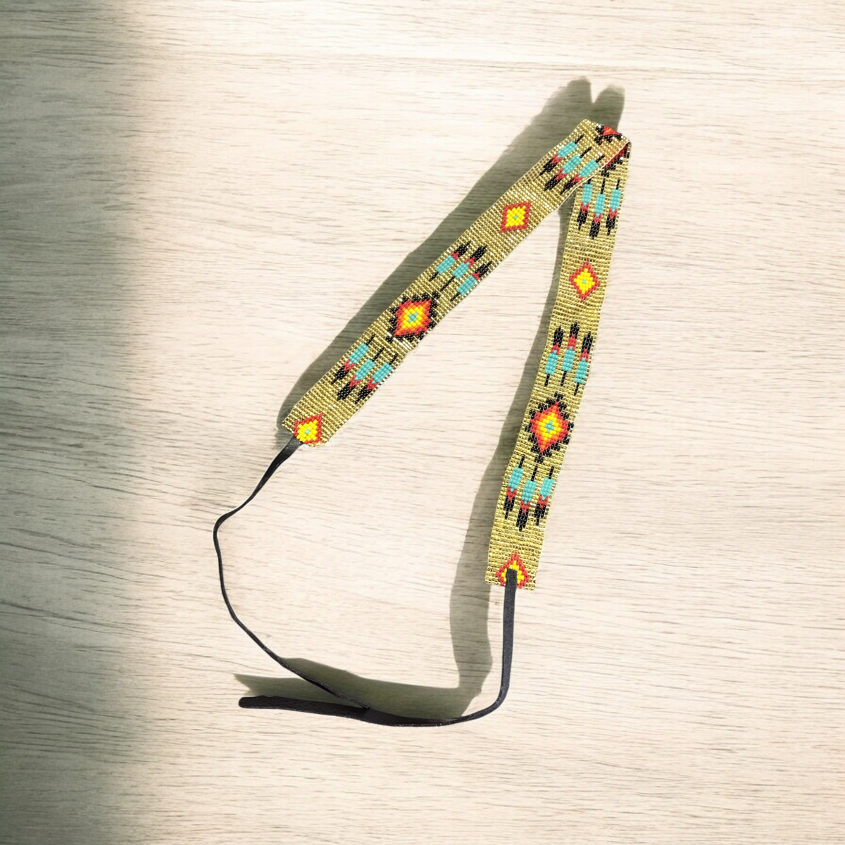Beaded Golden Hatband-1
