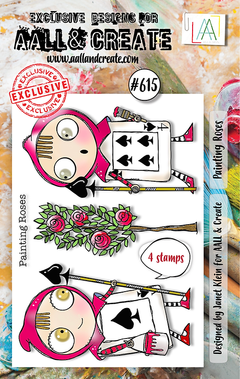 AALL and Create - A7 Clear Stamp Set - Painting Roses-1