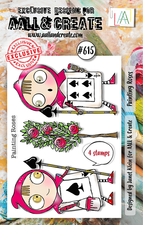 AALL and Create - A7 Clear Stamp Set - Painting Roses-1