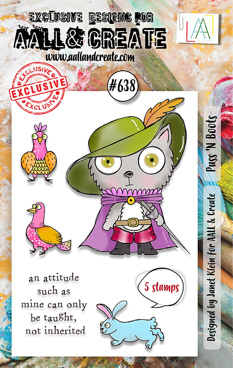 AALL and Create - A7 Clear Stamp Set - Puss 'N Boots-1