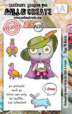 AALL and Create - A7 Clear Stamp Set - Puss 'N Boots-1