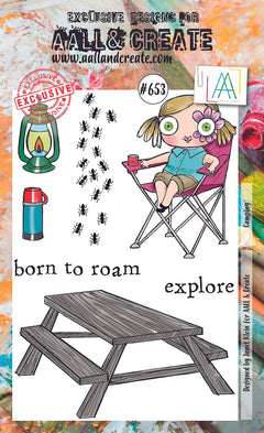 AALL and Create - A6 Clear Stamp Set - Camping-1