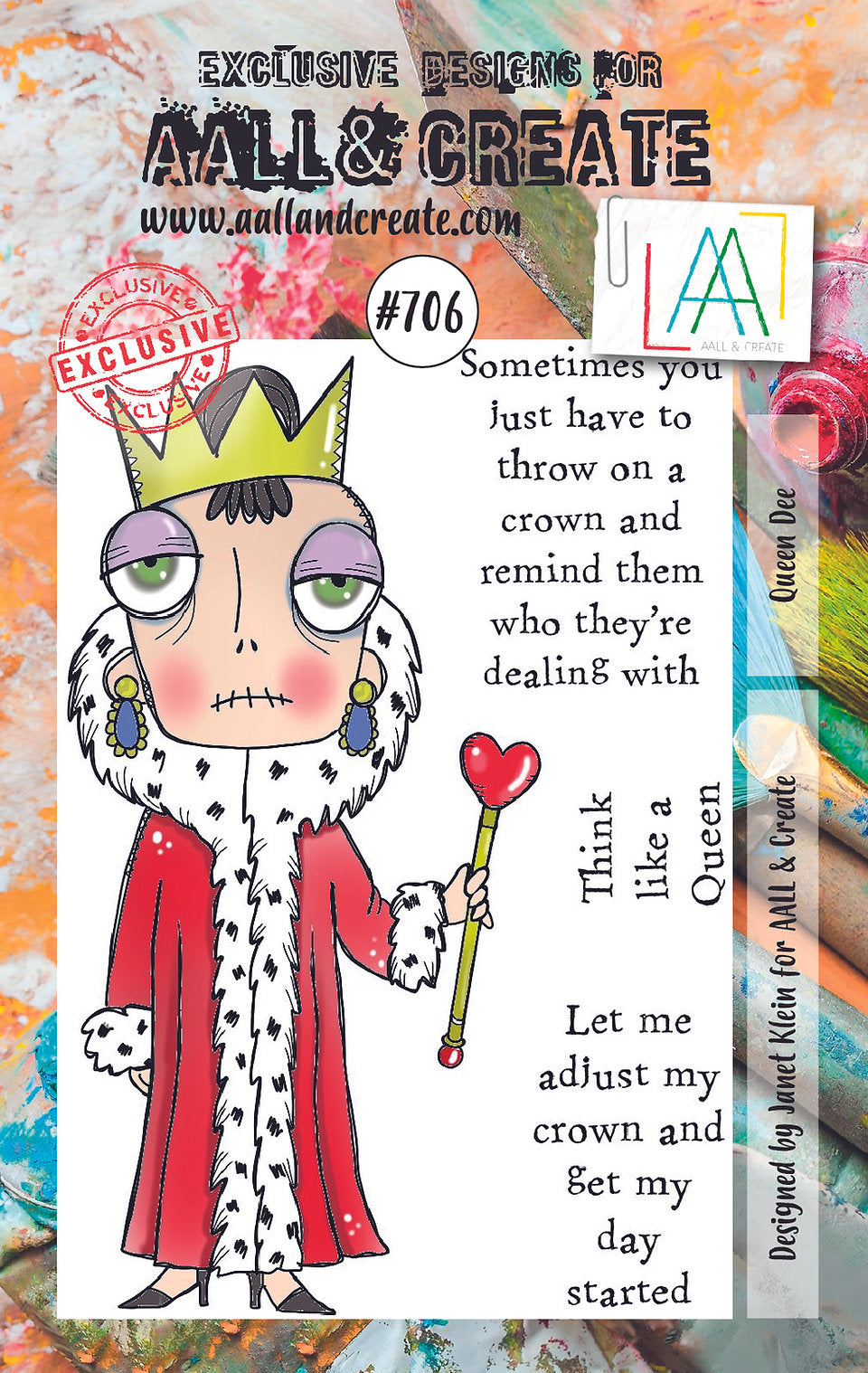 AALL and Create - Juego de sellos transparentes A7 - Queen Dee-1