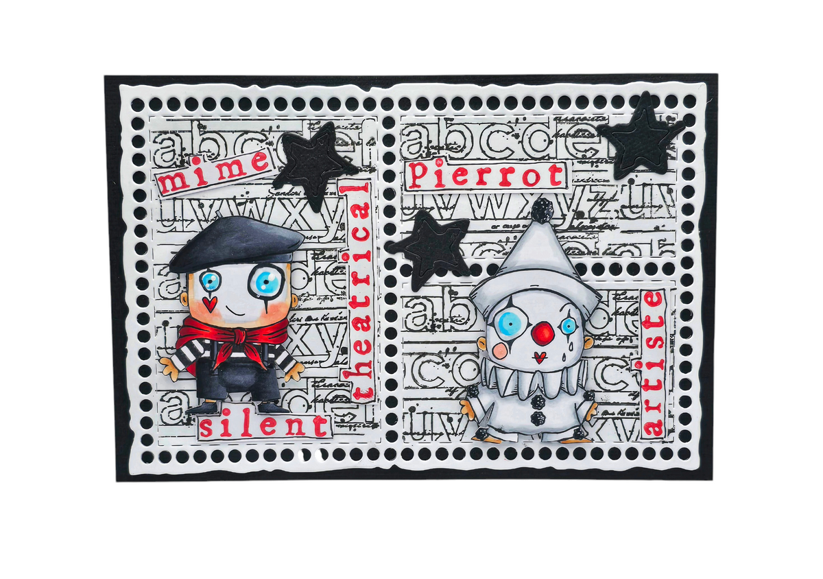 AALL and Create - A7 Stamp Set - Pierrot And Mime-4